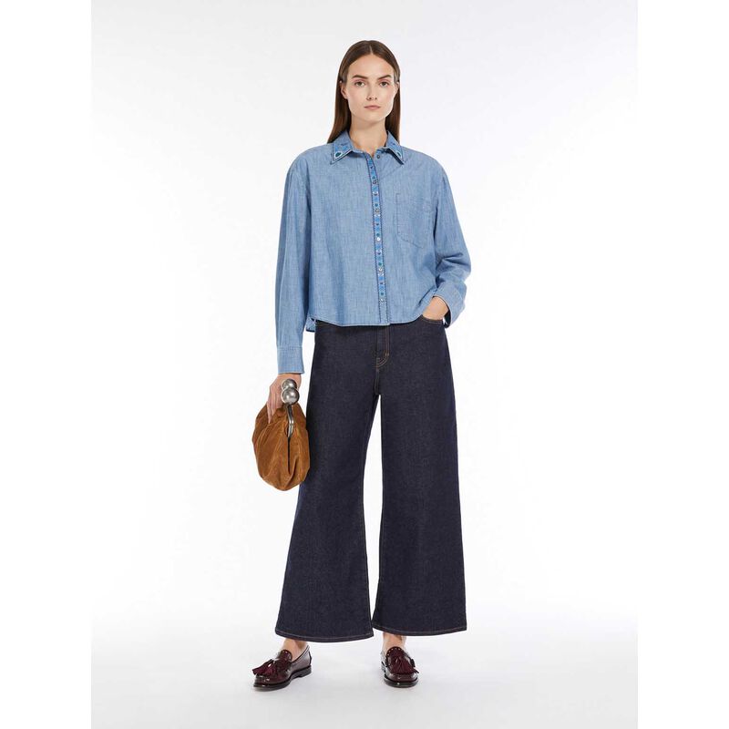 Weekend Max Mara Musette Cotton Chambray Shirt image number 3